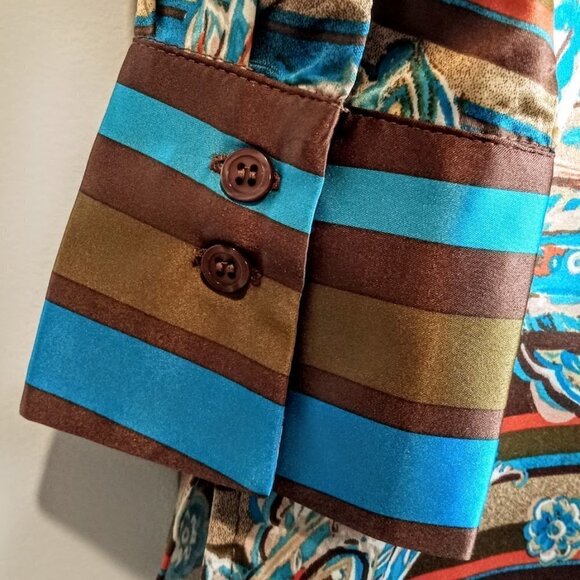 Belle by Kim Gravel Abstract Print LS Tunic Top - Picture 3 of 5